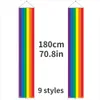 Dekoracja imprezowa 180 cm Rainbow Flag Culelets LGBTQ Gay Pride Ganch Hangings Outdoor Dekoracje Flagi Lesbian Wedding Decor Banner 230615