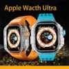 För Apple Watch Ultra 49mm 8 7 6 5 SE 44mm 45mm AP Mod Kit Transparent skyddande fallbandband