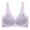 Completo da yoga Reggiseno femminile estivo Seta di ghiaccio ultrasottile Bella schiena Intimo arricciato V profondo Traspirante Senza cuciture Sleep Lingerie da donna