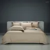 Bedding Sets Premium Quality 4Pcs 1200TC Luxury Soft Comfortable Set Silver King White Embroidery Duvet Cover Bed Sheet Pillowcases