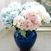 Сушеные цветы голова гортензии искусственный букет белый маленький шелковый искусственный цветочный синий свадебное украшение для дома и вечеринки
