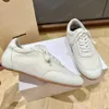 2023 designer sneakers the row casual shoes calfskin platform low top sneakers size 35-40