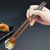 Chopsticks 5 par naturliga bambu återanvändbar klassisk japansk stil chop pinnar presentuppsättningar diskmaskin säker 8,8 tum