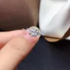 Cluster Rings Recommend: Crackling Moissanite Gemstone Ring For Women Jewelry Gift Real 925 Silver Shiny Better Than Diamond Engagement