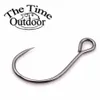 フィッシングフックThe Time 100pcs Barbless Single CrankBaits High Carbon Steel＃4/6/8 Big Eye Lure Hooks Anzols for Bass Trout Pike Fishing 230614