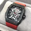 Relojes de pulsera BAOGELA, relojes deportivos de cuarzo de marca superior de lujo a la moda, relojes de acero impermeables, reloj Masculino, correa de silicona roja 4143