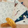 Masa peçete 1 adet çizgi film hayvan baskı placemats yemek için sevimli inek keten alpaca sanat doilies mutfak içecek placemat kase pedi