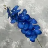 الزهور الزخرفية 9 رؤساء الفراشة الاصطناعية أوركيد مزيفة 3D phalaenopsis