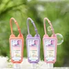 Hand Sanitizer Bottle Holder 30ml Travel Size Portable soft silicone Cover with Keychain hand soap bottle bag Uepvk