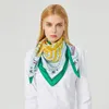 Scarves 90cm Hijab Scarf Women Handmade Curled Twill Silk Square Shawl Tiger Design Headband For Ladies