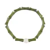 Schakelarmbanden Bamboe Olijf Jade Armband Dames Zomer Antiek Retro