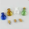 500 x 2ml Mini Cute Glass bottle with cork 2cc Handmade Bottles Jars Containers Blue Amber Clear Green Small GlassVialshigh qty Smhmx