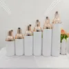 Botellas de espuma de plástico vacías de 50 ml Botellas de espuma de viaje con bomba de oro rosa Jabón para lavar a mano Dispensador de crema de mousse Botella burbujeante BPA Fre Cvfx