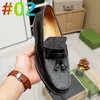 Mens Dress Shoes Leather Loafers Patchwork Black Brown Letter Printing Fashion Wedding Business Shoe High Quality size 38-45