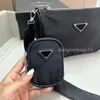 Designer-Kreuzkörper für Männer und Frauen Nylon Schwarzer Brustbeutel Crossbody Taschen Zwei-teiliger Münzbeutel Hochwertige Ladies Messenger Schulter Geldbeutel