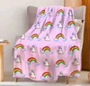 Blanket Rainbow Paw Pattern Super Soft Flannel Throw Blanket for Bed Couch Sofa Lightweight King Queen Size for Kids All Season R230615