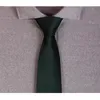 Papillon 2023 Design Gentleman Business Cravatta di alta qualità Verde scuro 7CM Per uomo Completo da lavoro Cravatta con confezione regalo