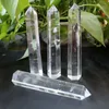Gran Torre de cuarzo de cristal transparente natural Punta de cuarzo Cristal transparente Obelisco Varita de cristal curativo 85 cm 16 cm Nkfke