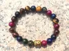 Strand Natuursteen 8MM Kleur Tiger Eyes Armband Yoga Armbanden Boeddha Sport Mala Kralen Meditatie Ronde