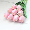 Fleurs décoratives 1 pc Tulipe Fleur Artificielle Real Touch Similation Bouquet PE Faux Plantes Pour La Décoration De Mariage Soie Maison Jardin Décor