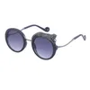 Sunglasses Woman Round Frame Flat Glasses Designer Same Style Uv400 Casual Transparent Decoration