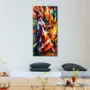 City Life Portret Canvas Art Flamenco Danser Hand Geschilderd Kinfe Schilderij voor Hotel Muur Modern