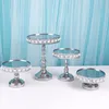 Bakeware Tools 3-5pcs Afternoon Tea Holder Cake Stand Round Dessert Tray With Peral Table Decoration Makeup Jewelry Ring Storage