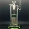 Glass Bong Hookah Tree Water Pipe med 1 gren Perc14mm -kontakt rakt igenom 332