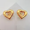 Backs Earrings LONDANY Love Europe And The United States Retro High Sense Heart-shaped Ear Clip Brass