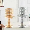 Kerzenhalter 1 stücke Vintage Hohl Aus Kerzenständer Romantische Kristall Halter Für Weddig Party Home Tisch Abendessen Dekoration