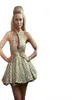 mini gold homecoming -kleid