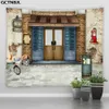 Tapisseries Paysage Tenture Murale Tapisserie Ltaly Rural Petite Ville Rue Architecture Style Rétro Fond Décor Hippie Chambre Couverture 230615