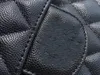 10Aオリジナルの高品質の高級品ショルダーバッグデザイナーバッグ25cm女性キャビアレザークロスボディバッグファッションハイエンドチェーンバッグ
