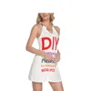 Casual Dresses NoisyDesigns Custom Women Sleeveless Halterneck Sexig Suspender Dress Lady Summer 4XL Party Beach Club Kjol 2023 Drop