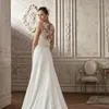 Robe de mariée dentelle Appliques robes de sirène 2023 pour les femmes sur mesure mancherons bouton dos nu robes de mariée Robes de mariée