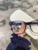 Mode zonnebrilmonturen Ontwerper Grijze Koreaanse bril met groot montuur, rond gezicht, afslankend effect, anti-blauw licht voor dames, kan in verschillende graden worden gecombineerd EM3S
