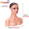 Wig Stand African American Femal Mannequin Head med axlar Skyltdocka Huvud för peruk Display Model Doll Head för hattglasögon halsduk 230614