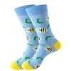 Chaussettes pour hommes mode hommes japonais Harajuku heureux dessin animé hippocampe crabe crevettes corail tendance mâle bas drôle