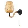 Wandlampe Retro Bambus Rattan Leuchte Leuchte Leuchte Vintage Style Home Dekoration für Bauernhaus 110-240V Rustikal