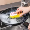 Nouveau 3 pièces lavage vaisselle éponge brosse nettoyage casseroles mignon chat patte magique essuyer nettoyage vaisselle serviette tissu cuisine fournitures ménagères