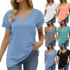 T-shirts pour femmes Design de personnalité Casual Slim Chemise à manches courtes Top Femme Womens Work