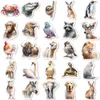 50PCS Watercolor Realistic Animals Bottle Stickers For Guitar Car Laptop Fridge Helmet Ipad Bicycle Phone Motorcycle PS4 Book Pvc Skateboard DIY Decals