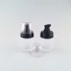 Nya 30 ml/1 oz Frosted Glass Cosmetic Jar Travel -flaskor Dispenser för Essence Shampoo pressade pump tomma kosmetiska behållare vdpqh