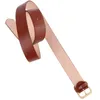 Belts 1pc Women Belt Female Fully Adjustable Casual Square Shape Buckle For Ladies (110cm Length 3.3cm Width Black