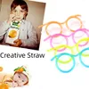 Rietje Plezier DIY Creatieve Bril Rietjes voor Kinderen Verjaardag Speelgoed Kinderen Baby Party Geschenken Bruiloft Party Game Props