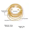 Braccialetti di collegamento Set di braccialetti color oro 5 pezzi in lega di metallo a più strati con catena cubana per gioielli da donna Regali Goccia all'ingrosso