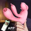 Seksspeeltje stimulator Draadloze Bluetooth G-spot Dildo-vibrator voor vrouwen Draagbaar Pantis App-bediening Vibrerend 18 Vrouwelijk Kutje Tonglikkende dildo's