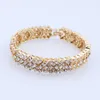 Brazilië Gouden Kleur Sieraden Sets Voor Vrouwen Dubai Fashion Crystal Ketting Oorbellen Ring Armband Set Bruid Bruiloft Gift