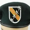 Boinas Guerra do Vietnã Exército dos EUA 5º Grupo de Forças Especiais Green Beret Cap Insignia Hat M Store1264T