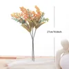 Fleurs séchées 9 pièces mousse artificielle lavande maison mariage salon décorations plantes d'automne faux Bouquet bricolage accessoires de noël